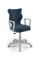 Entelo, Norm, krzesło biurowe z podłokietnikami, wzrost 159-188 cm, granatowe