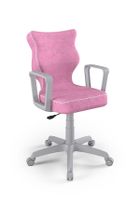 Entelo, Norm, krzesło biurowe z podłokietnikami, wzrost 159-188 cm, różowe