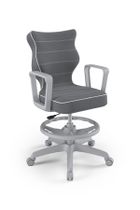 Entelo, Norm, krzesło biurowe z podnóżkiem i podłokietnikami, wzrost 159-188 cm, ciemno szare