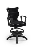 Entelo, Norm, krzesło biurowe z podnóżkiem i podłokietnikami, wzrost 159-188 cm, czarne