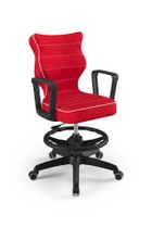 Entelo, Norm, krzesło biurowe z podnóżkiem i podłokietnikami, wzrost 159-188 cm, czerwone