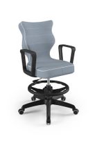 Entelo, Norm, krzesło biurowe z podnóżkiem i podłokietnikami, wzrost 159-188 cm, niebieskie