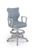 Entelo, Norm, krzesło biurowe z podnóżkiem i podłokietnikami, wzrost 159-188 cm, niebieskie