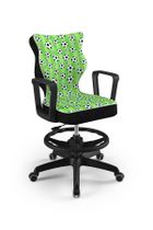 Entelo, Norm, krzesło biurowe z podnóżkiem i podłokietnikami, wzrost 159-188 cm, piłki