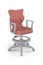 Entelo, Norm, krzesło biurowe z podnóżkiem i podłokietnikami, wzrost 159-188 cm, różowe