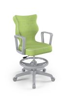 Entelo, Norm, krzesło biurowe z podnóżkiem i podłokietnikami, wzrost 159-188 cm, zielone