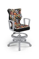 Entelo, Norm, krzesło biurowe z podnóżkiem i podłokietnikami, wzrost 159-188 cm, zwierzaki