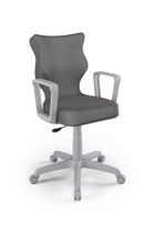 Entelo, Norm, krzesło młodzieżowe z podłokietnikami, wzrost 146-176,5 cm, ciemno szare