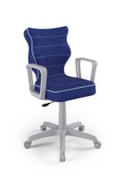 Entelo, Norm, krzesło młodzieżowe z podłokietnikami, wzrost 146-176,5 cm, niebieskie