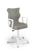 Entelo, Norm, krzesło młodzieżowe z podłokietnikami, wzrost 146-176,5 cm, szare