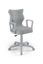 Entelo, Norm, krzesło młodzieżowe z podłokietnikami, wzrost 146-176,5 cm, szare