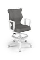 Entelo, Norm, krzesło młodzieżowe z podnóżkiem i podłokietnikami, wzrost 146-176,5 cm, ciemno szare