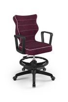 Entelo, Norm, krzesło młodzieżowe z podnóżkiem i podłokietnikami, wzrost 146-176,5 cm, fioletowe