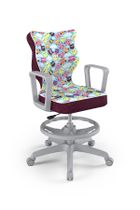 Entelo, Norm, krzesło młodzieżowe z podnóżkiem i podłokietnikami, wzrost 146-176,5 cm, sowy