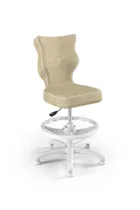 Entelo, Petit, krzesło dziecięce z podnóżkiem, wzrost 119-142 cm, beżowe