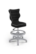 Entelo, Petit, krzesło dziecięce z podnóżkiem, wzrost 119-142 cm, czarne