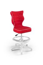 Entelo, Petit, krzesło dziecięce z podnóżkiem, wzrost 119-142 cm, czerwone