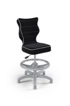 Entelo, Petit, krzesło dziecięce z podnóżkiem, wzrost 133-159 cm, czarne