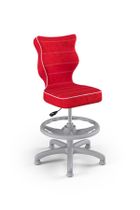 Entelo, Petit, krzesło dziecięce z podnóżkiem, wzrost 133-159 cm, czerwone