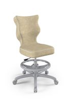 Entelo, Petit, krzesło młodzieżowe z podnóżkiem, wzrost 146-176,5 cm, beżowe