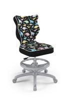 Entelo, Petit, krzesło młodzieżowe z podnóżkiem, wzrost 146-176,5 cm, dinozaury