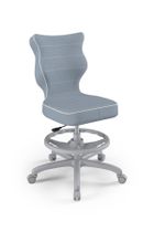 Entelo, Petit, krzesło młodzieżowe z podnóżkiem, wzrost 146-176,5 cm, niebieskie