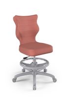 Entelo, Petit, krzesło młodzieżowe z podnóżkiem, wzrost 146-176,5 cm, różowe