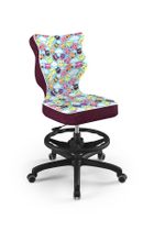 Entelo, Petit, krzesło młodzieżowe z podnóżkiem, wzrost 146-176,5 cm, sowy