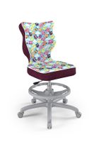 Entelo, Petit, krzesło młodzieżowe z podnóżkiem, wzrost 146-176,5 cm, sowy