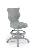 Entelo, Petit, krzesło młodzieżowe z podnóżkiem, wzrost 146-176,5 cm, szare