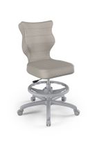 Entelo, Petit, krzesło młodzieżowe z podnóżkiem, wzrost 146-176,5 cm, szare