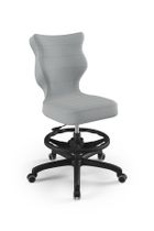 Entelo, Petit, krzesło młodzieżowe z podnóżkiem, wzrost 146-176,5 cm, szare