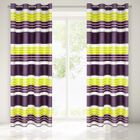 Eric, zasłona gotowa, uszyta z organtyny w pasy o delikatnym połysku, 140-250 cm