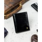 Etui na dokumenty, czarne, skórzane, Rovicky