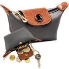 Etui na klucze, ciemnoszare, skóra ekologiczna, Peterson