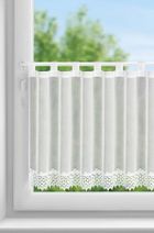 Eurofirany, firana gotowa, Hestia, na szelkach 150-70 cm, biały