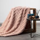 Eurofirany, koc d91 jodła, 170-210 cm, pudrowy