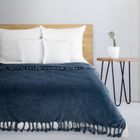 Eurofirany, koc Emma, 150-200 cm, granatowy