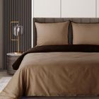 Eurofirany, komplet pościeli, Lunara, 160-200 cm, jasnobrązowy