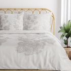 Eurofirany, komplet pościeli satynowej premium, 140-200 cm, biały