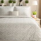 Eurofirany, komplet pościeli satynowej, Spring 100, 200-220 cm, ciemnobeżowy