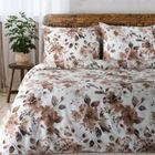 Eurofirany, komplet pościeli satynowej, Spring, 140-200 cm, biały