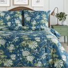 Eurofirany, komplet pościeli satynowej, Spring, 140-200 cm, niebieski