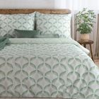 Eurofirany, komplet pościeli satynowej, spring, 160-200 cm, miętowy