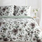 Eurofirany, komplet pościeli satynowej, Spring, 220-200 cm, biały