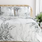 Eurofirany, komplet pościeli satynowej, spring, 220-200 cm, biały