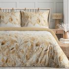 Eurofirany, komplet pościeli satynowej, Spring, 220-200 cm, ciemnopomarańczowy