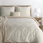 Eurofirany, komplet pościeli satynowej, Spring 80, 160-200 cm, beżowy