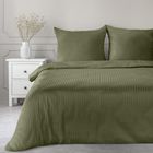 Eurofirany, komplet pościeli satynowej, Vera, 140-200 cm, oliwkowy