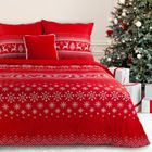 Eurofirany, komplet pościeli świątecznej, Noel, 160-200 cm, czerwony